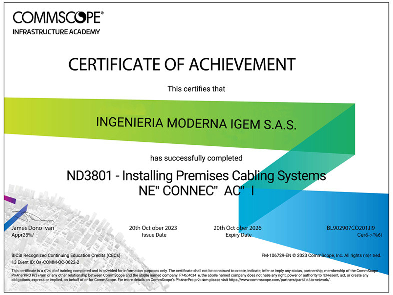 certificacion ND3801